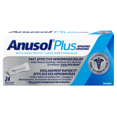 Anusol Plus Hemorrhoidal Suppositories
